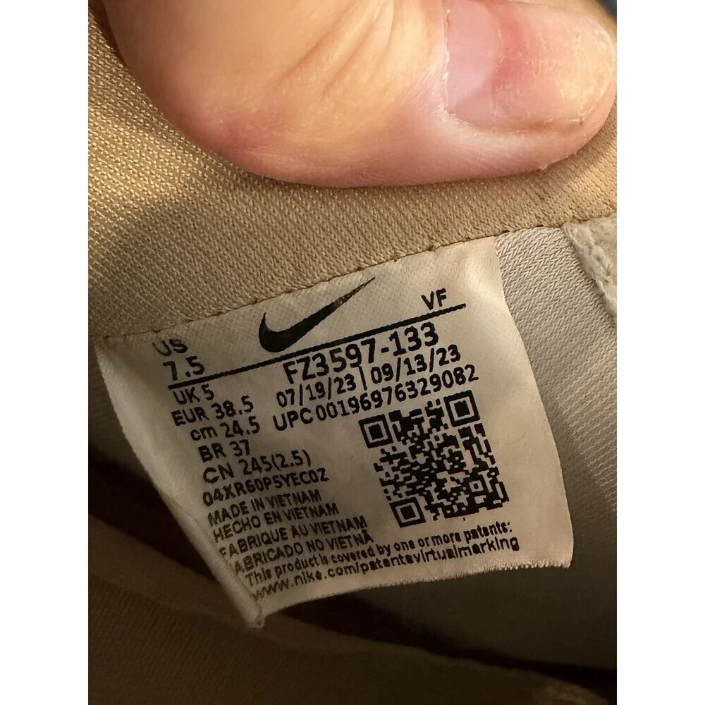 Nike Air Force 1 ’07 Sail Sesame FZ3597-133 Womens 7.5 Beige Cream
